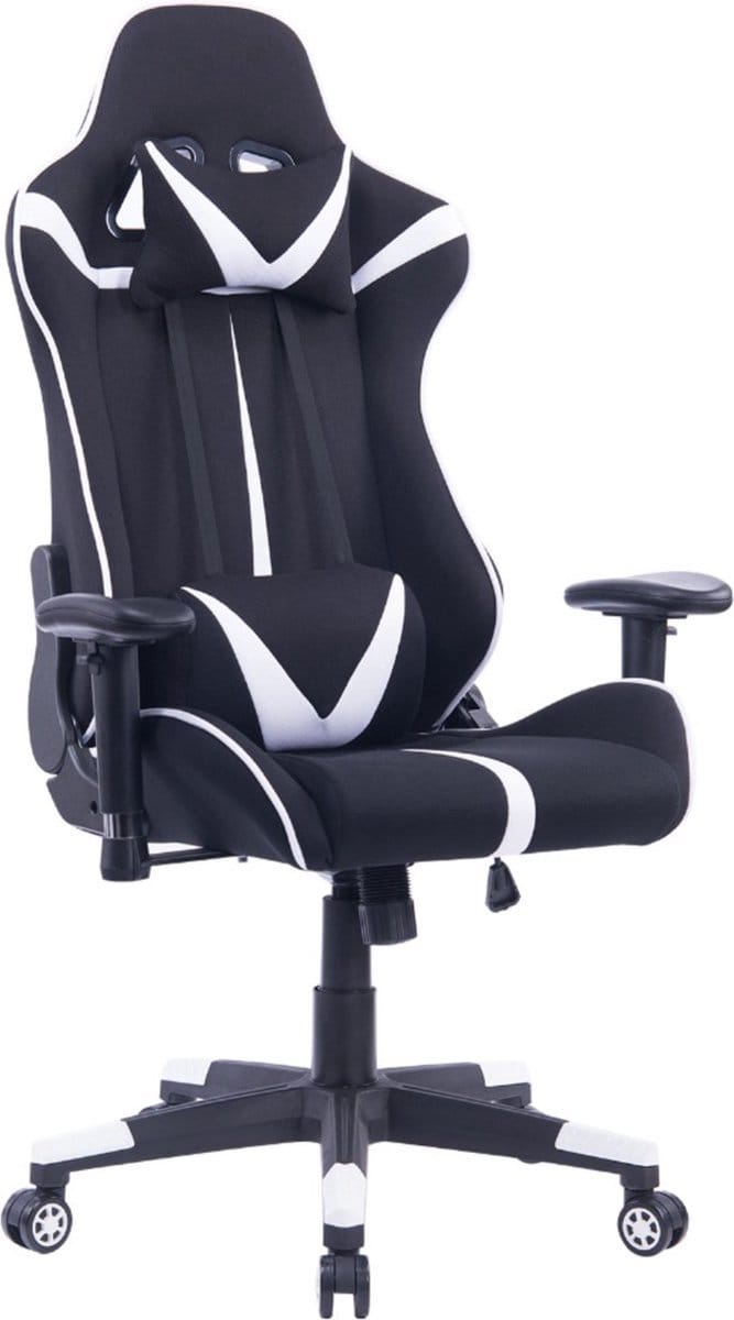 Bolt Edge Luxe Gamestoel - Zwart met wit - Verstelbare Gaming Chair - Ergonomisch