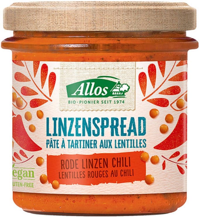 Allos Linzenspread rode chili 140 gram