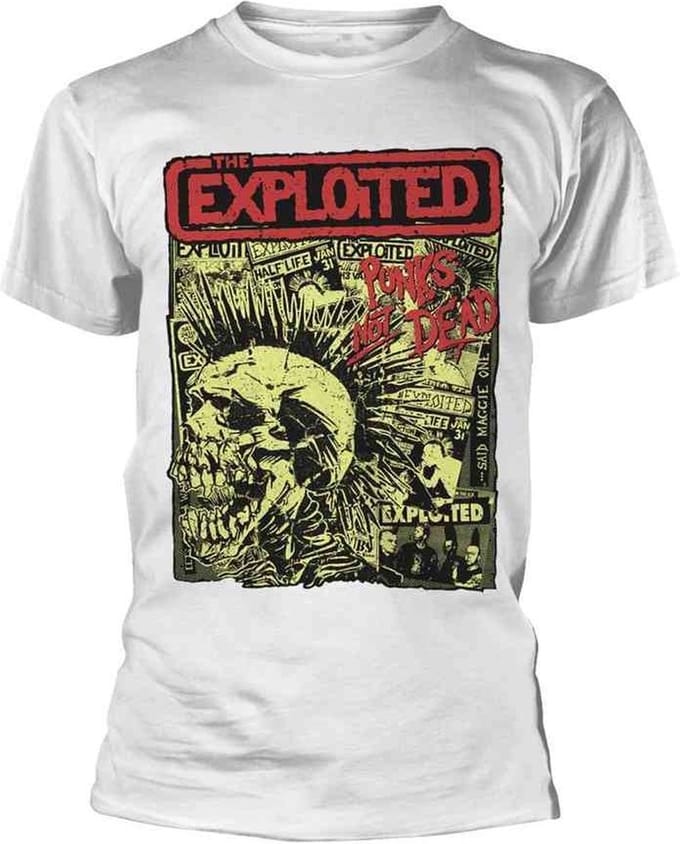 The Exploited Heren Tshirt -M- Punks Not Dead Wit