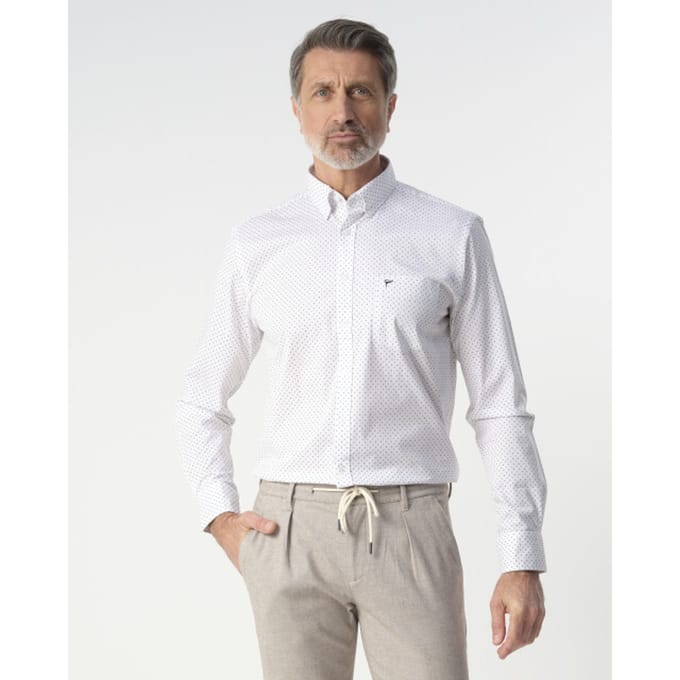 Campbell casual overhemd met lange mouwen