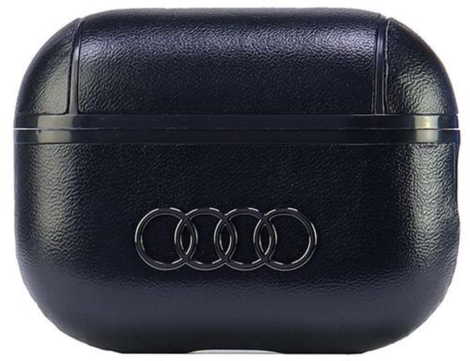 Audi - Lederen etui - AirPods Pro 2 - Luxe grote logo - Zwart