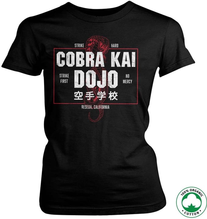 Cobra Kai Dojo Organic Girly Tee dames-T-shirt zwart