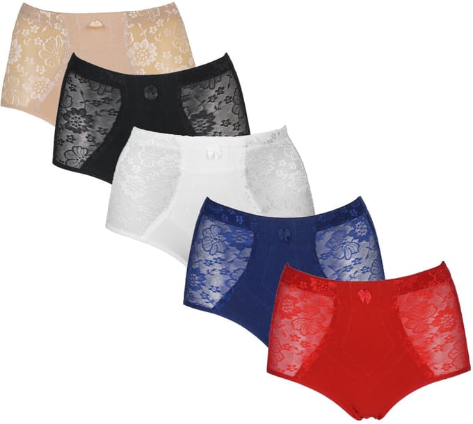 JC 5-Pack Licht corrigerende dames slips H201 ass maat M