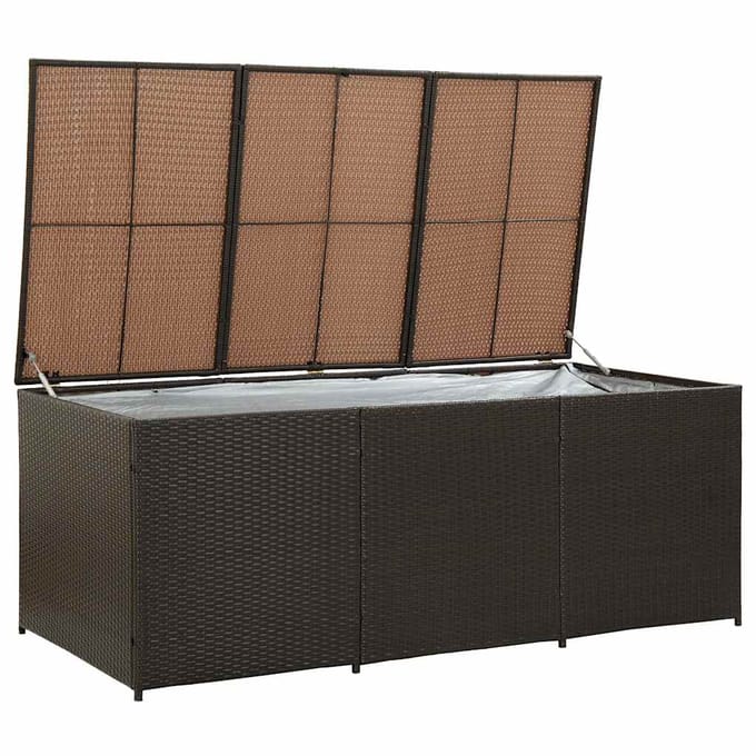 vidaXL - Tuinbox - 180x90x70 - cm - poly - rattan - bruin
