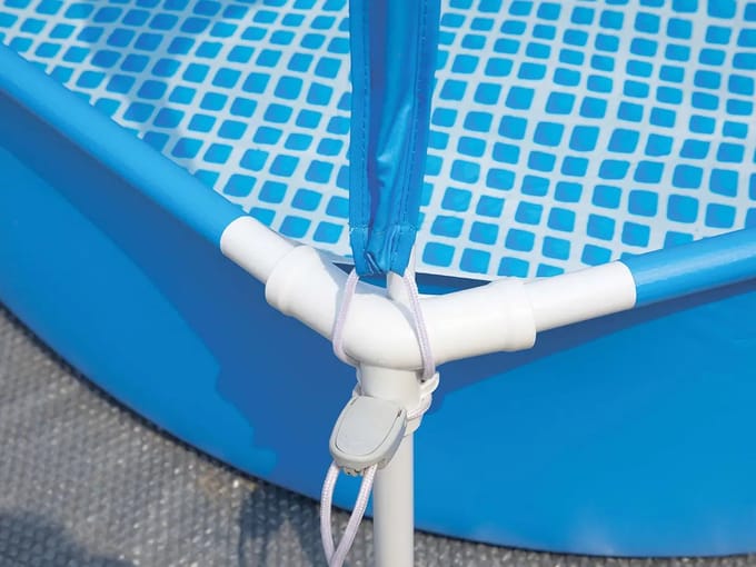 Intex Staal Rond Bovengronds Zwembad Met Overkapping 183cm Blauw 700 Liters