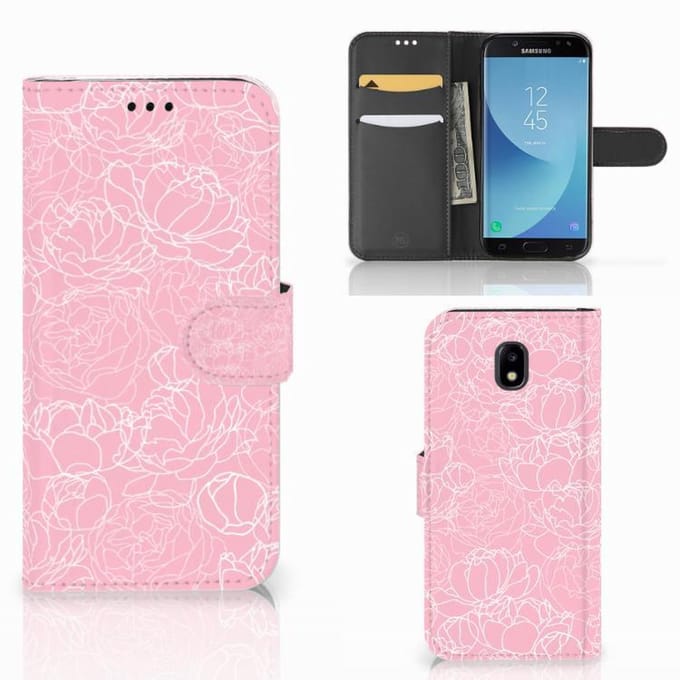 Samsung Galaxy A30 Hoesje White Flowers