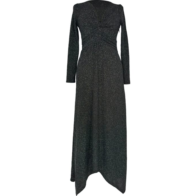 Ba&sh Brady midi-jurk in zwart polyamide