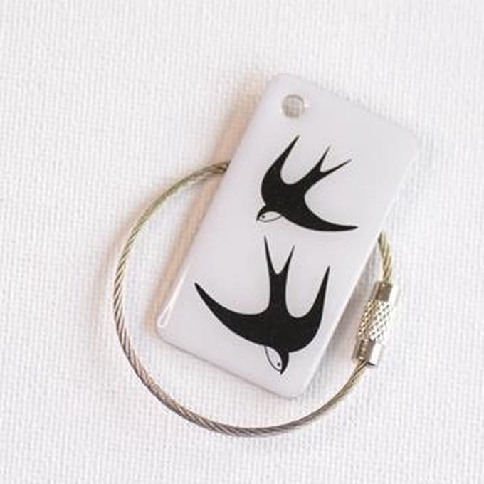 Misjuba - lost item - gevonden verloren - Sleutelhanger Zwaluw met QR-code