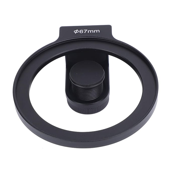 67mm Telefoonfilter Mount Schroefdraad Lensfilter Clip met Cold Shoe Mount voor 67mm ND CPL UV Sterfilters black