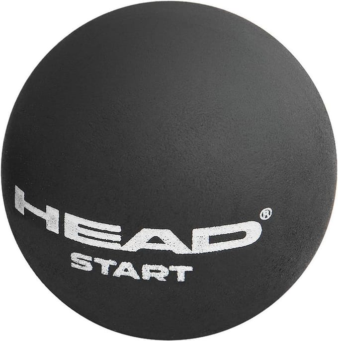 Squashbal Dubbel Wit Stip Medium Snelheid