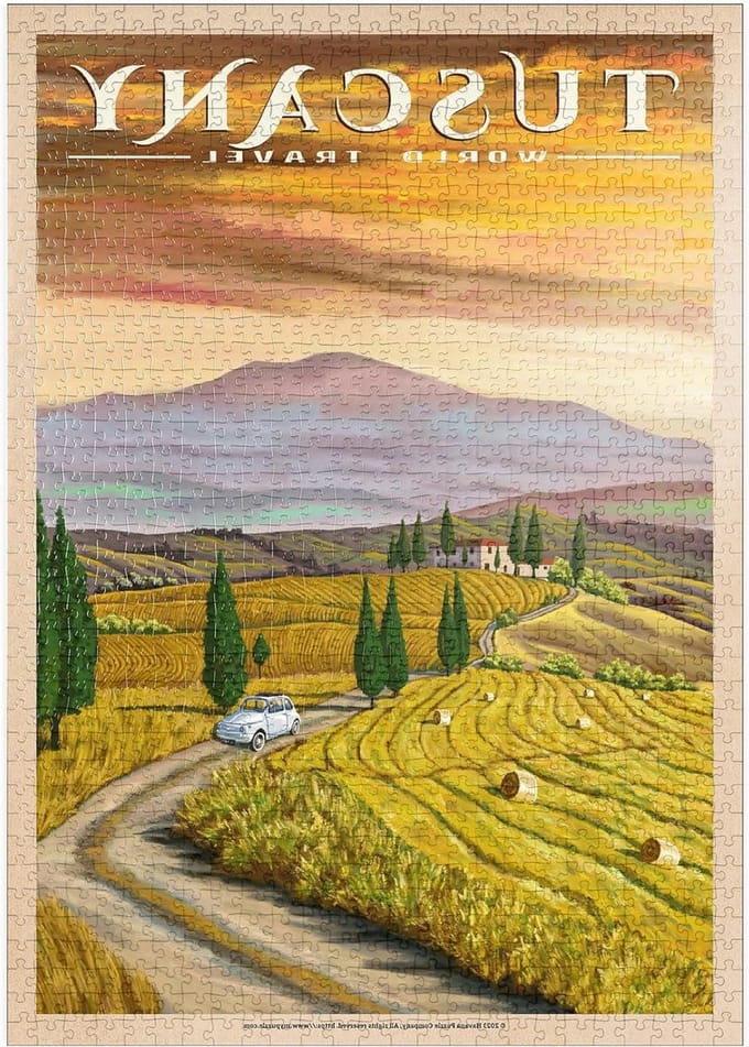 Legpuzzel 1000 Stukjes - Puzzel Toscane Reisposter - Ontspanning Thuis - Hoge Resolutie Print - Rechthoekig Formaat
