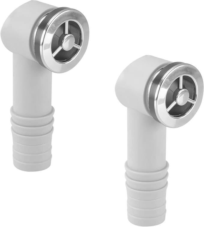 Overloopkoppen voor Gootsteen - 2 Stuks, Ronde Interface 36 x 36 mm, Vervangende Accessoires voor Keuken
