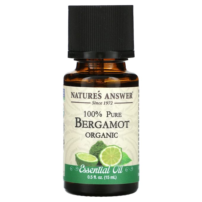 Nature'S Answer, 100% Pure Organic Essential Oil, Bergamot, 15 Ml (0.5 Fl Oz)