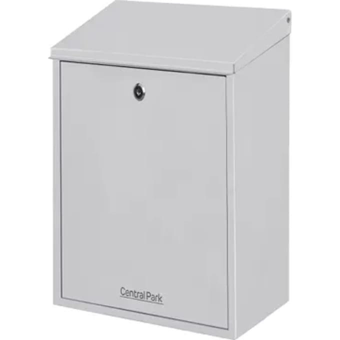 Central Park Wandbrievenbus Mailpal 300s - Staal - Zilver - 28,5x41x16,5cm
