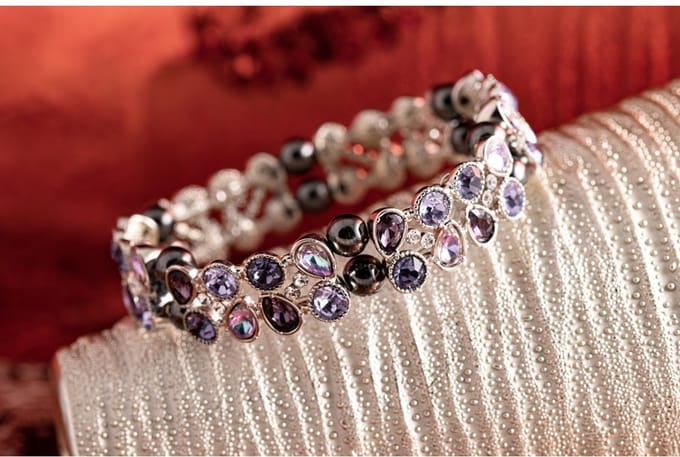 Kristalarmband Lavendelglitter