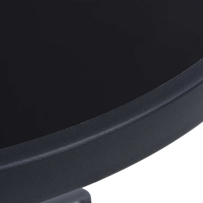 vidaXL - Tuintafel - 80 - cm - staal - en - glas - zwart