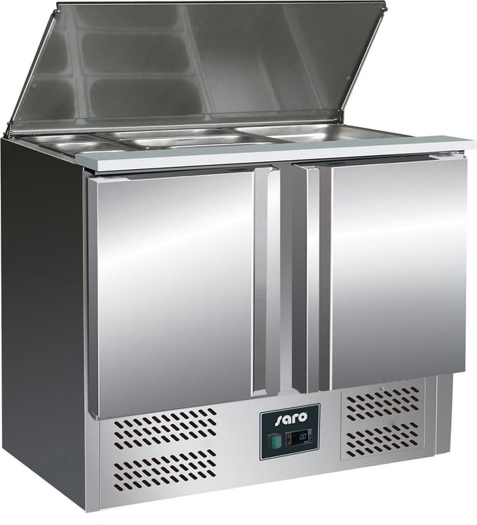 Saladette 2 deuren | Telescopisch schuifdeksel, 3x 1/1GN | Saro | Baldur S902 | 323-1002