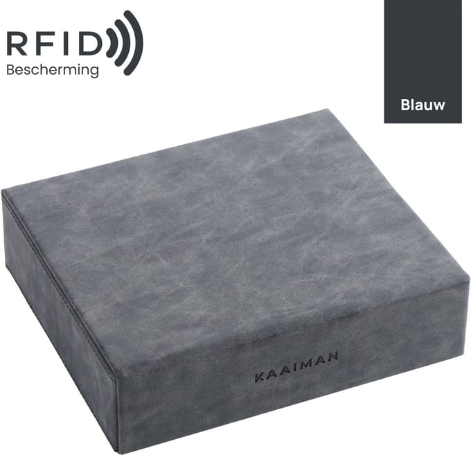 Kaaiman® Faraday Box – Autosleutel Antidiefstal – Keyless Entry & RFID Beveiliging - Handmade - Blauw