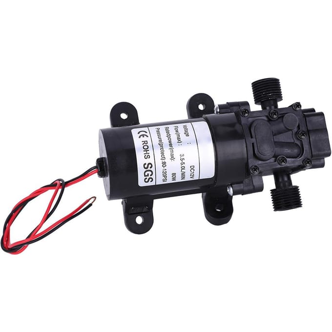 Terugslag Membraanpomp Mini Zelfaanzuigend DC12V FL3210H 80W 1 2in Rechte Wateruitlaat