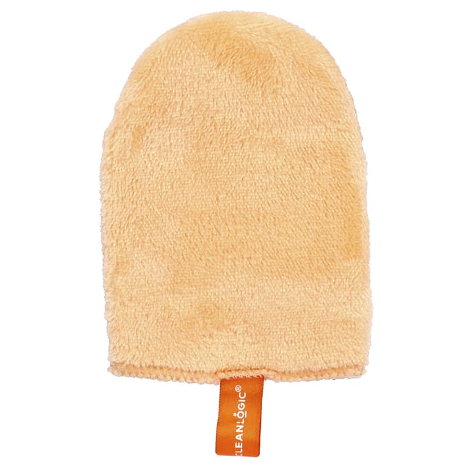 CleanLogic, Bad & Lichaam, Gezichtshandschoen met Dubbele Textuur, 1 Stuk beige