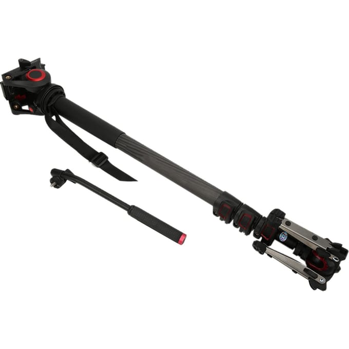 Miliboo MTT705II‑CA Monopode Caméra Portable en Fibre de Carbone Rotule Hydraulique black