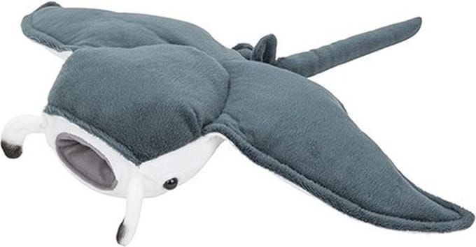 Nature planet mantarog knuffel - grijs - stof/pluche - 43 cm - speelgoed - roggen
