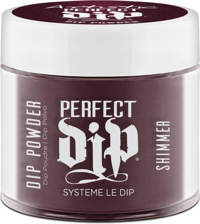 Artistic Nail Design Perfect Dip Poeder ' Lust In Time ' ( Bordeaux Rood Metallic )