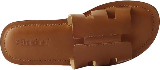 Emia platte leren sandalen