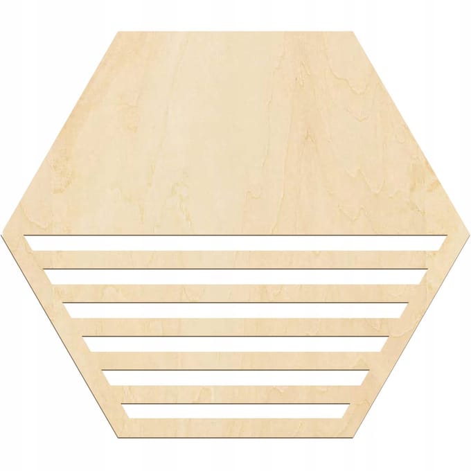 SMX Design - Wandpaneel van Hout - Hekagon - 15x13,5cm - 3mm