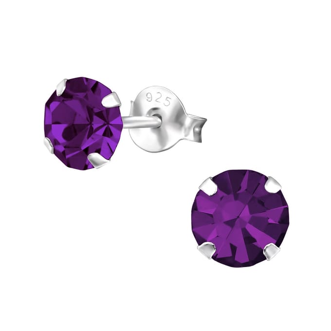 Montebello Oorbellen Edona Amethyst - 925 Zilver - Ø6mm