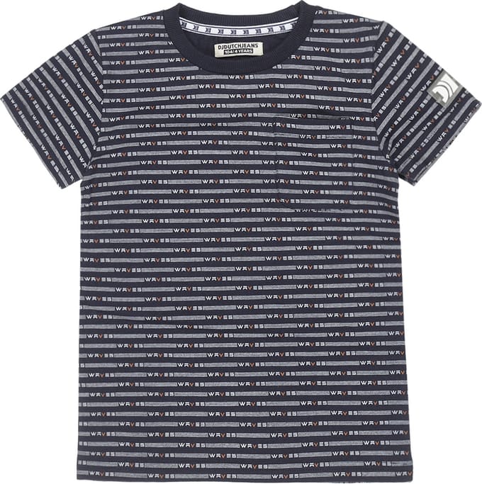 DJ Dutch jongens t-shirt aop Waves Navy
