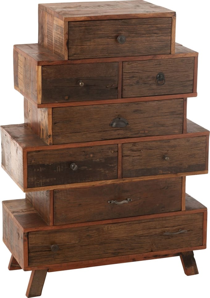 J-Line kast Vinto - gerecycleerd hout - naturel