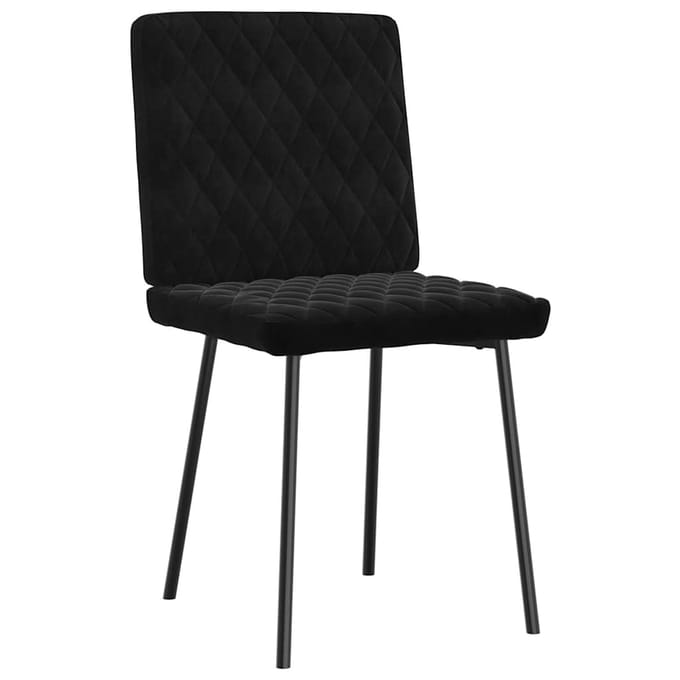 vidaXL - Eetkamerstoelen - 2 - st - fluweel - zwart