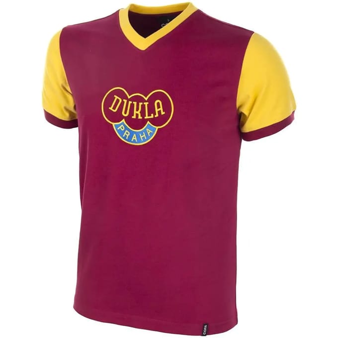 COPA - Dukla Praag 1960's Retro Voetbalshirt - Heren - Rood - M