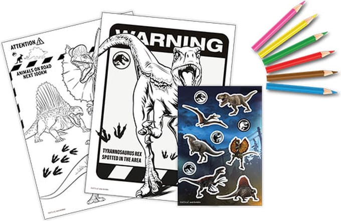 Jurassic World Dominion kleur- + stickerset
