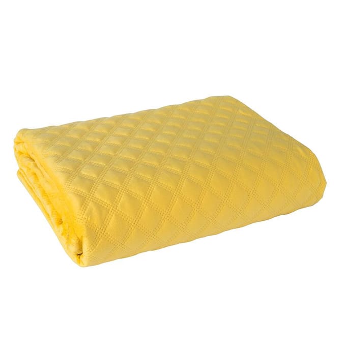 Decoratieve Plaid VELVI 170x210 cm Geel - Zacht & Warm