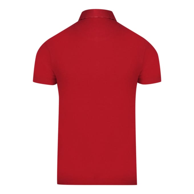 Aquascutum Aldis Crest Logo rood poloshirt op de borst