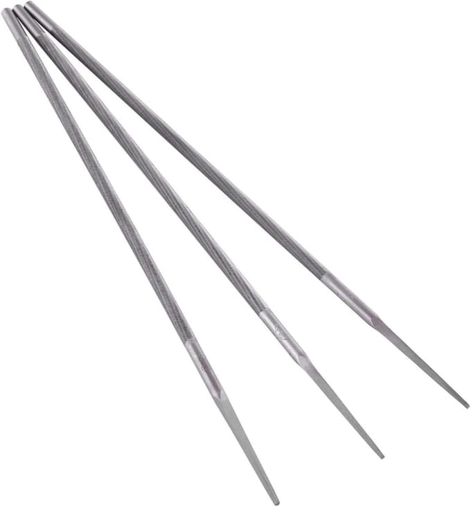 3 Stuks Universele Kettingzaagvijlen 5/32"(4 mm), 3/16"(48 mm) en