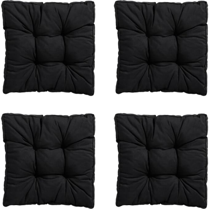Madison - Zitkussen Florance Panama black - Ca. 47x47 cm - Set van 4