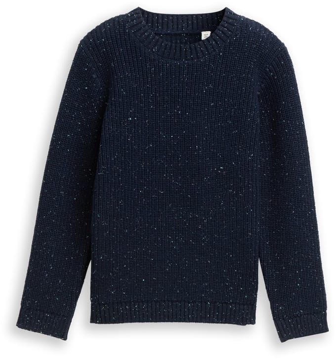 Tom Tailor - Gebreide trui van noppengaren - Maat 104/110 - sky captain blue