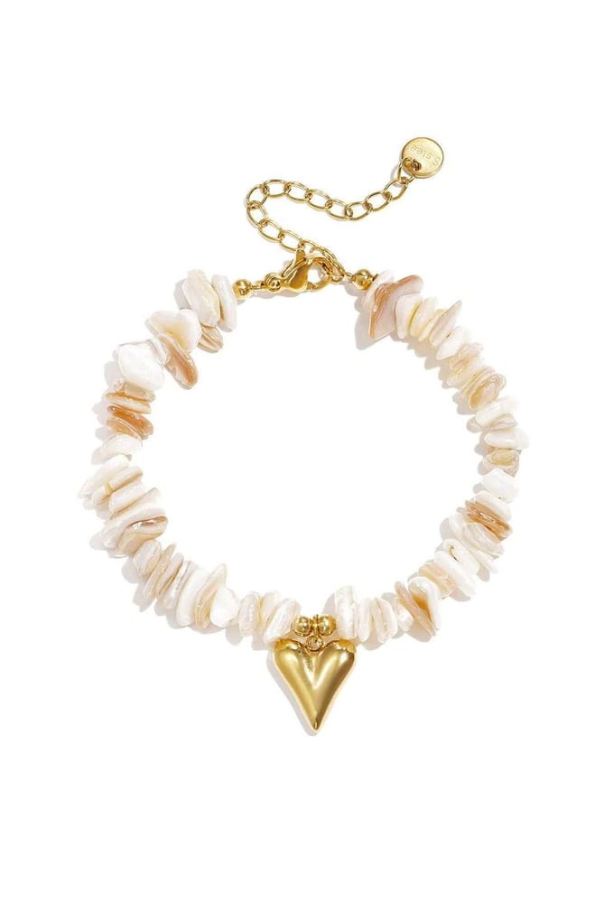 Armband Met Stenen Kralen - Hartvormig - Cadeau - Goudlief.nl
