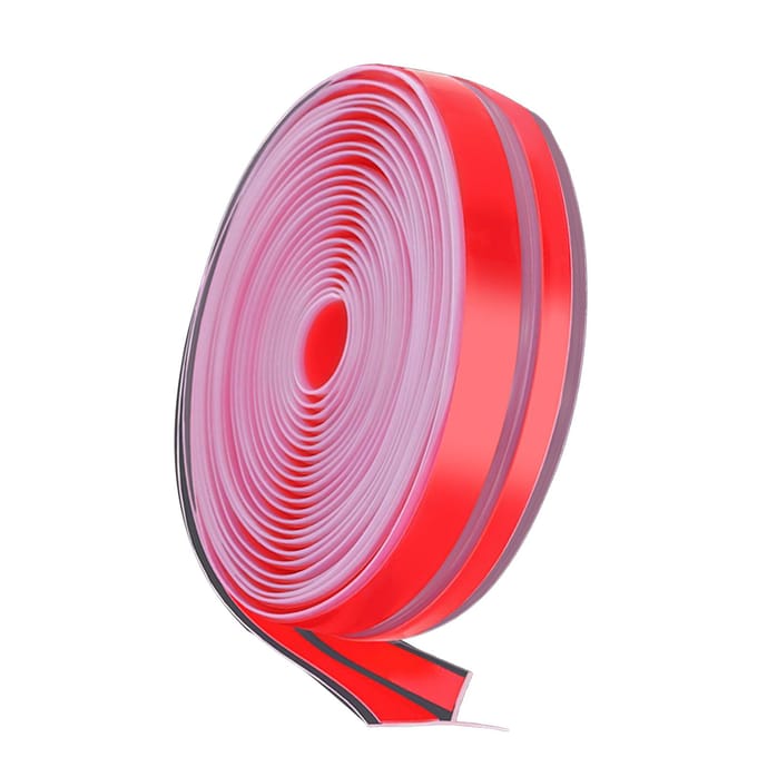 T-Vormige Afdichtstrip Transparant Siliconen Winddicht Waterdicht Dubbelzijdig Plakband 6m Deurafdichtstrip pink