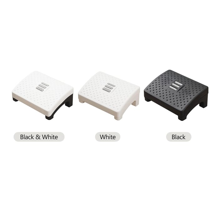 Repose-pieds avec surface de massage Tabouret ergonomique sous le bureau Repose-pieds avec pieds antidérapants noir
