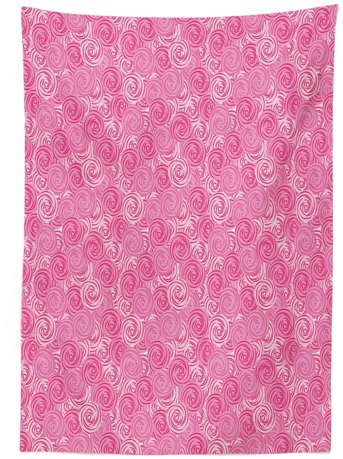 ABAKUHAUS Tafelkleed – Rozenbloemen – 140x200 cm – Satijnmix