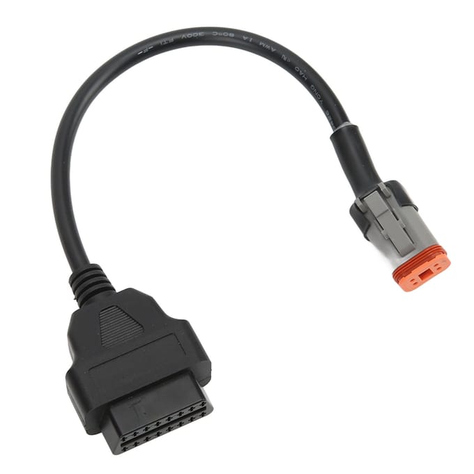 Motorfiets 4-pins naar 16-pins OBD2 Diagnostische Kabel Codelezer Converter Scanner Adapter 12?24V gray