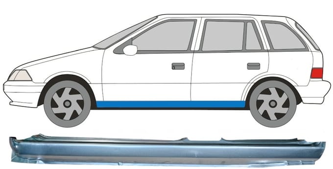 Volledige dorpel voor Suzuki Swift 1988-2004 / Links