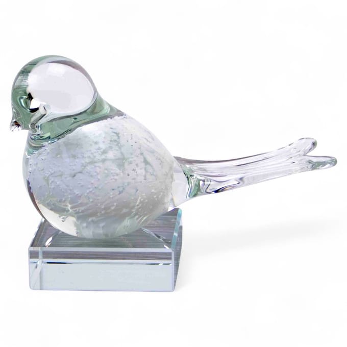 Loranto - Mini urn Vogel - Wit met Bubbels - Kleine Urnen voor Thuis