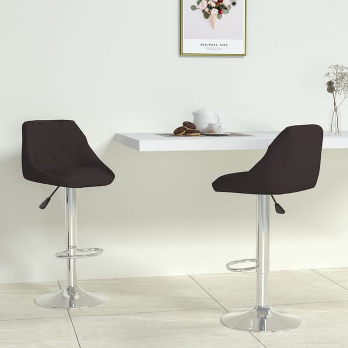 vidaXL - Barstoelen - 2 - st - kunstleer - zwart