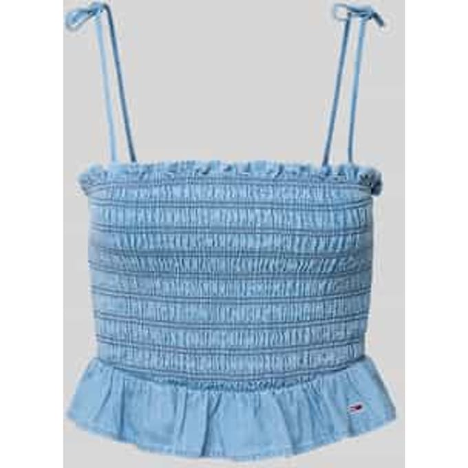 Slim fit top van puur katoen