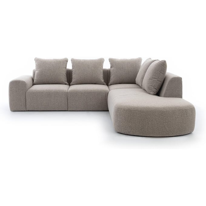 Hoekbank Arrezzo Big rechts bouclé | NADUVI Collection